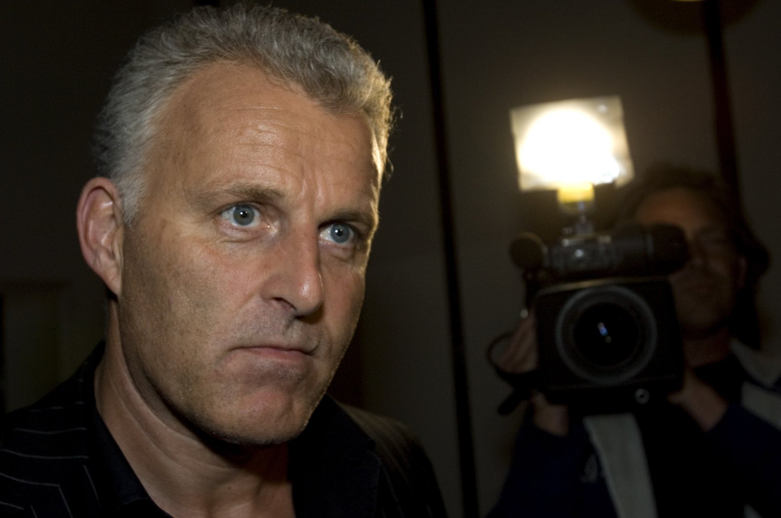 Dutch crime reporter Peter R. de Vries, prior to attending a live TV show in Amsterdam, Netherlands, Jan. 31, 2008. (AP Photo)