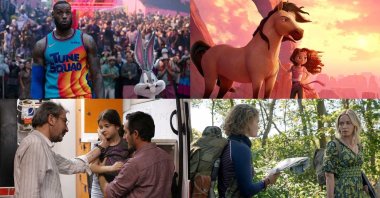 The photo combination shows still shots from "Space Jam: A New Legacy," "Spirit Untamed," “15/07: Şafak Vakti” and "A Quiet Place Part II," respectively from the upper left-hand corner to the lower right-hand corner.