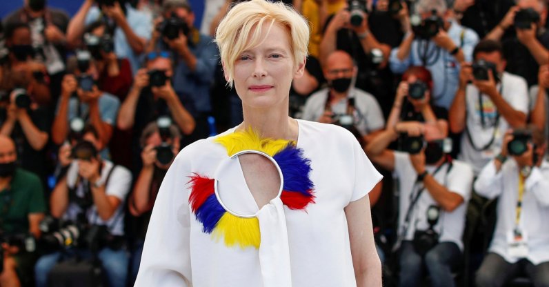 British actress Tilda Swinton poses during a photocall for the film "Memoria," at the 74th Cannes Film Festival in Cannes, France, July 16, 2021. (Reuters Photo)