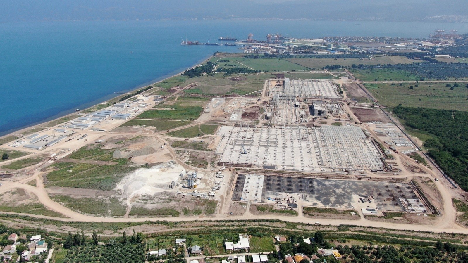 A view of the factory site of Turkey's first domestically developed car in the Gemlik district of northwestern Bursa province, July 15, 2021. (IHA Photo)