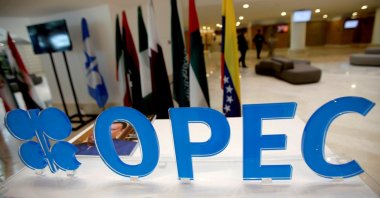 The logo pictured ahead of an informal meeting between members of the Organization of the Petroleum Exporting Countries (OPEC) in Algiers, Algeria, Sept. 28, 2016. (Reuters Photo)