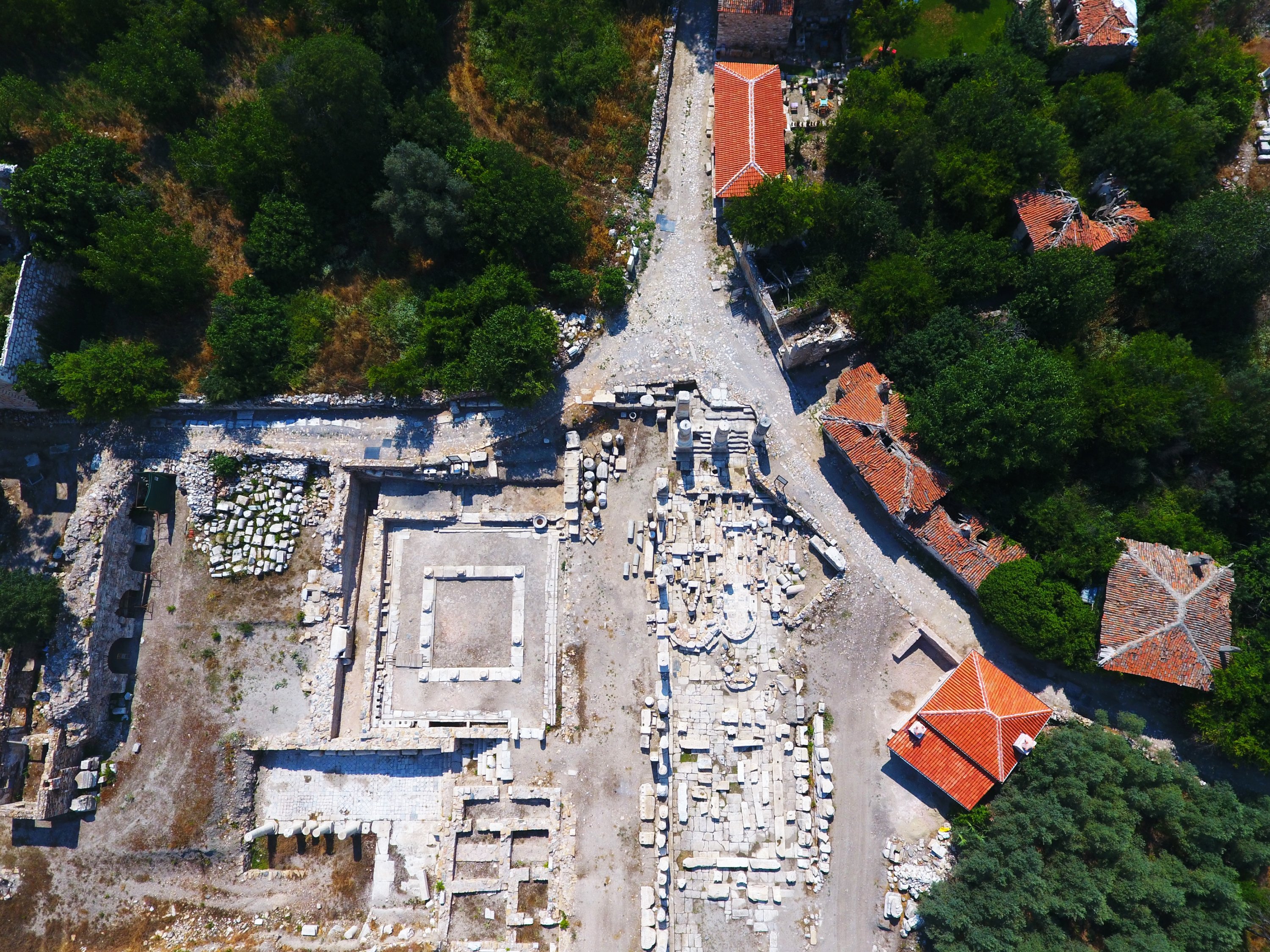 An aerial view from the ancient city of Stratonikeia, Muğla, southwestern Turkey, July 18, 2021. (AA Photo) 