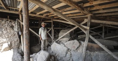 Kimiyoshi Matsumura poses at an archaeological site where he works in Kırıkkale, Turkey, July 19, 2021. (AA PHOTO)