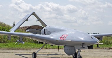A Bayraktar TB2 UCAV belonging to the Ukrainian army, Mykolaiv, Ukraine, June 30, 2021. (Shutterstock Photo)
