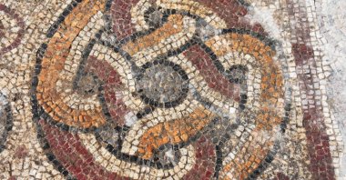 A view from a mosaic found in the ancient city of Stratonikeia, Muğla, southwestern Turkey, July 18, 2021. (AA Photo) 