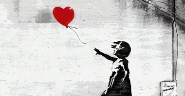 "Girl with Balloon" by Banksy from the “The Art of Banksy" in Istanbul. (Archive Photo)