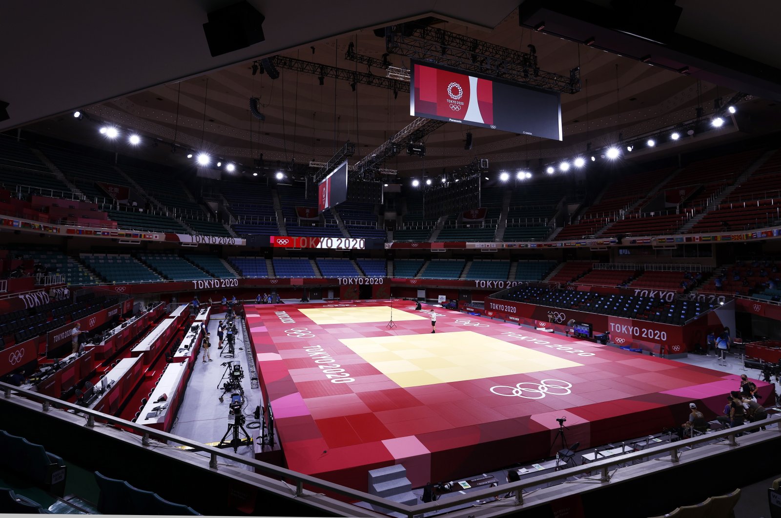 General view of the Nippon Budokan arena before the start of the Judo competitions of the Tokyo 2020 Olympic Games in Tokyo, Japan, July 24, 2021. (EPA Photo)