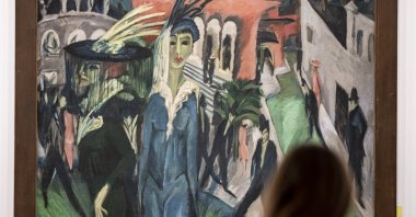 Ernst Ludwig Kirchner's "Potsdamer Platz" at Neue Nationalgalerie, Berlin, Germany. (DPA Photo)