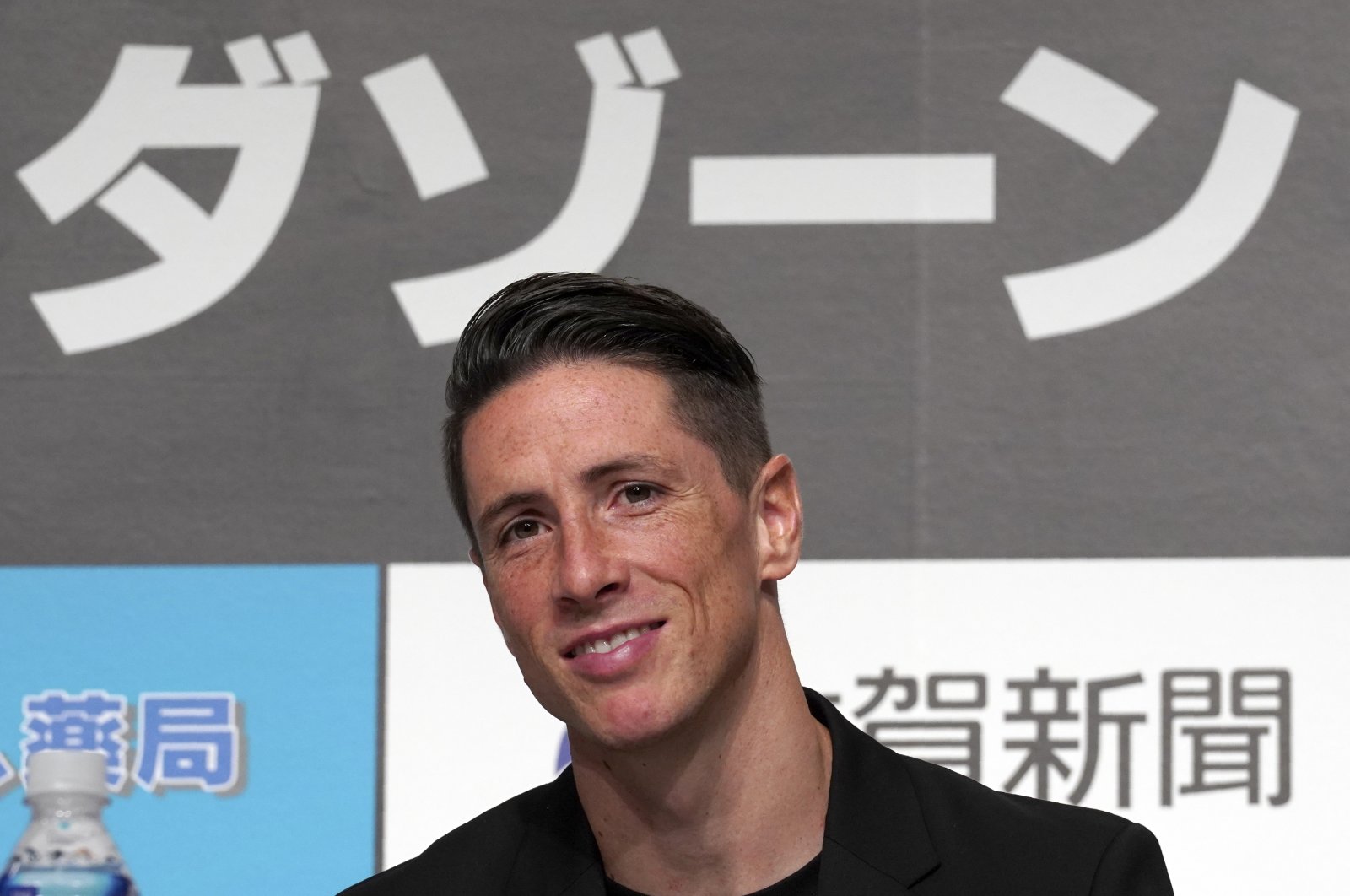 Former Spain striker Fernando Torres attends a press conference to announce his retirement in Tokyo, Japan, June 23, 2019. (AP Photo)
