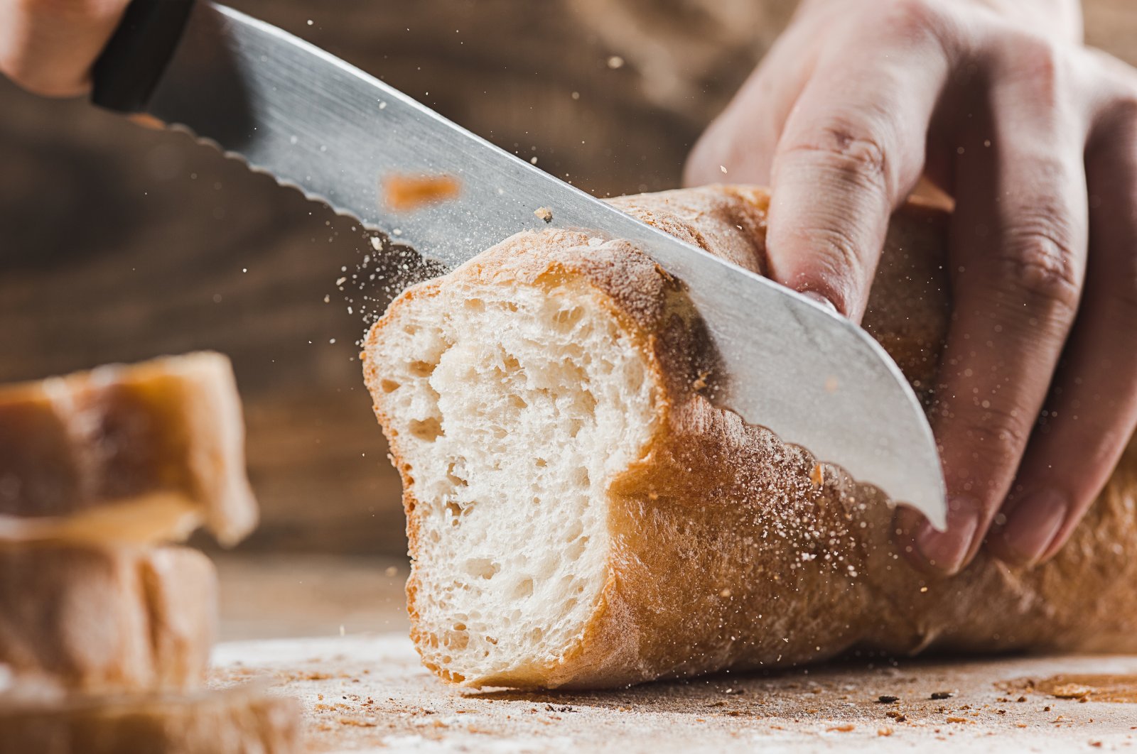 Fresh bread gets stale more quickly in the fridge, but it generally lasts longer before it goes bad. (Shutterstock Photo)