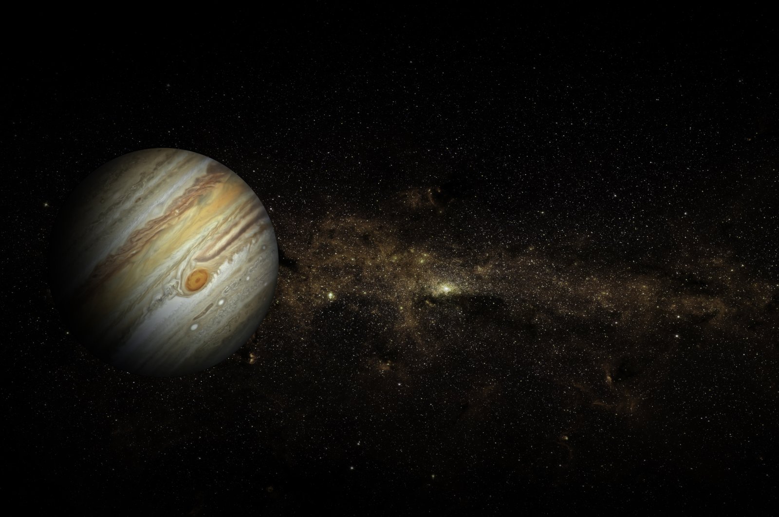 Jupiter on Space background. (Shutterstock Photo)