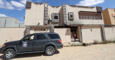 The damaged and abandoned villa complex of members of a Libyan family who commanded a militia and traumatized the town of Tarhuna, Libya, March 26, 2021. (AFP File Photo)