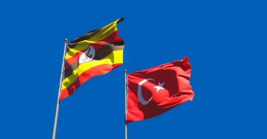 The Ugandan and Turkish flags fly at an unspecified location in this undated file photo. (Shutterstock File Photo)