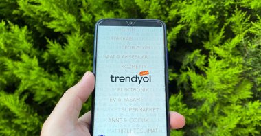 The Trendyol application is seen on the display of a smartphone, Istanbul, Turkey, May 30, 2020. (Shutterstock Photo)