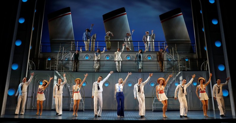 Sutton Foster and the cast of  "Anything Goes" perform during a media day for the show running at the Barbican Centre theater, in London, Britain, July 28, 2021. (REUTERS Photo) 