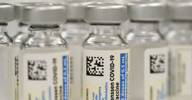 Vials of Johnson & Johnson COVID-19 vaccine at a pharmacy in Denver, Colorado, U.S., March 6, 2021. (AP Photo)