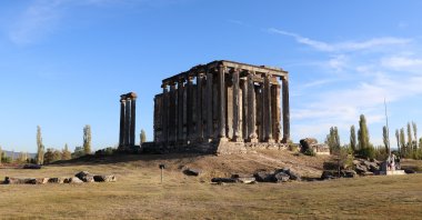 A general view from the Zeus Temple in the ancient city of Aizanoi, Kütahya, western Turkey, July 30, 2021. (AA Photo) 