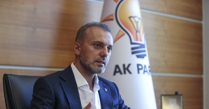 AK Party deputy chairperson responsible for party organizations Erkan Kandemir speaks in an interview, Aug. 2, 2021. (AA Photo)