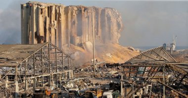 A general view shows the damage at the site of blast in Beirut's port area, Lebanon, Aug. 5, 2020. (Reuters Photo)