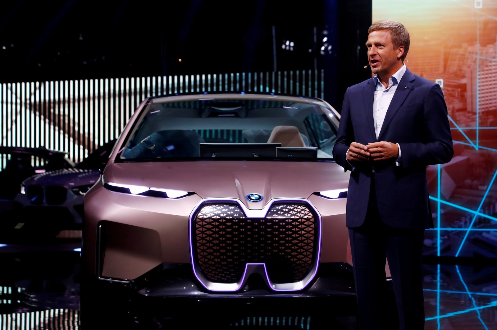 BMW CEO Oliver Zipse speaks at the 2019 Frankfurt Motor Show in Frankfurt, Germany, Sept. 10, 2019. (Reuters Photo)