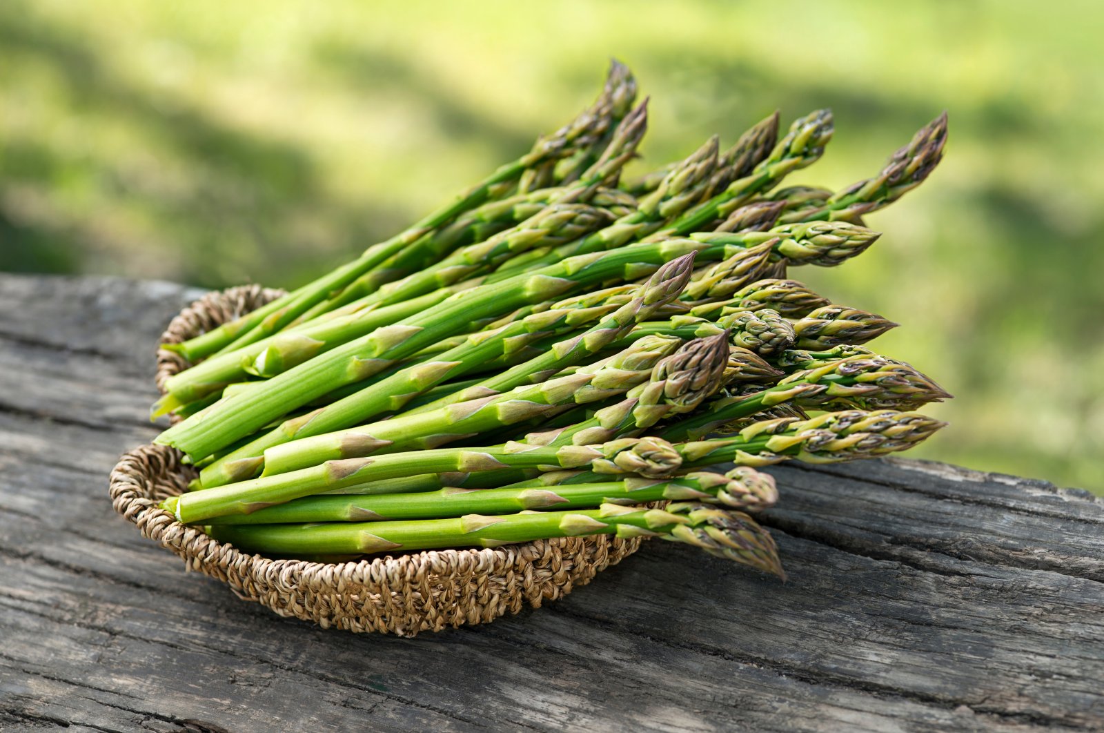 Green asparagus in a basket. (Shutterstock Photo)
