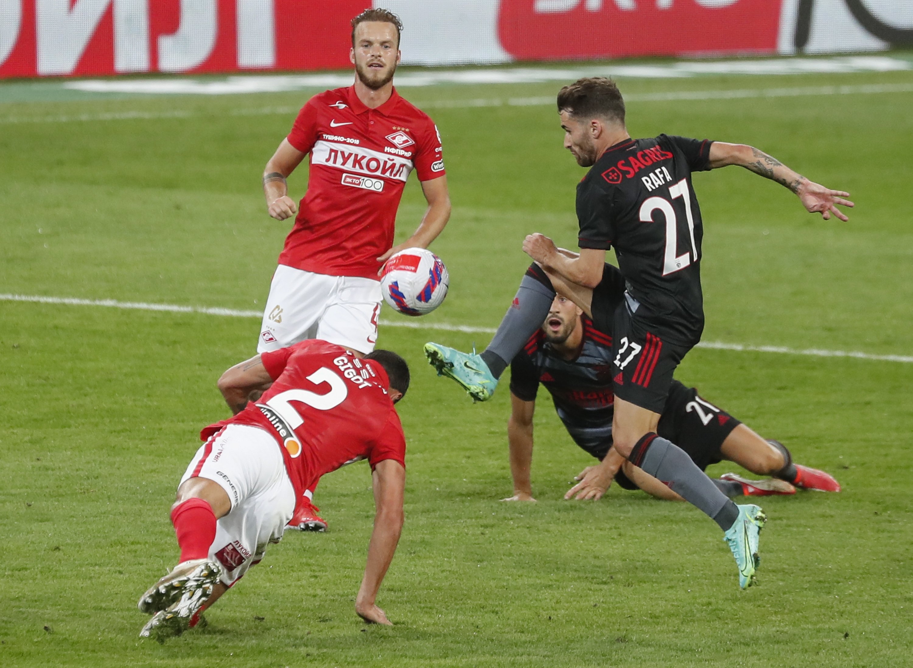 Benfica defeats Spartak Moscow 2-0 in Champions League qualifiers