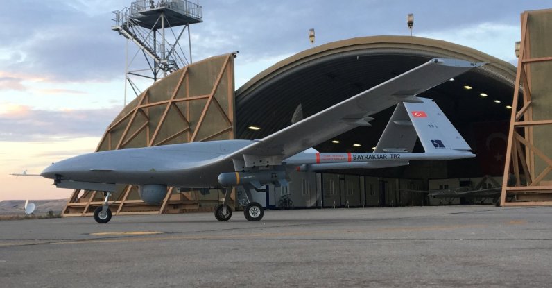 A view of a Bayraktar TB2 combat drone. (Baykar Makina via AA)