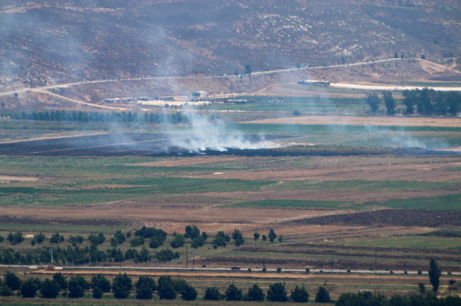 Smoke rises as seen from Marjayoun, near the border with Israel, Lebanon August 4, 2021. (Reuters Photo)