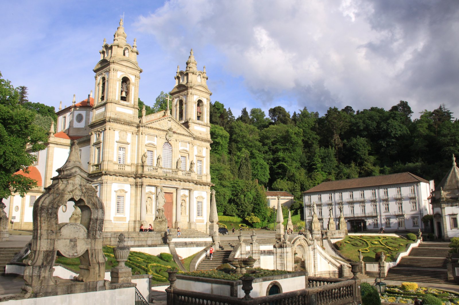 The pilgrimage site, the Church of Bom Jesus do Monte in Braga, is a UNESCO World Heritage Site, Braga, Portugual. (DPA Photo)