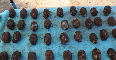 A view of hand grenades, in Diyarbakır, southeastern Turkey, Aug. 5, 2021. (DHA PHOTO) 
