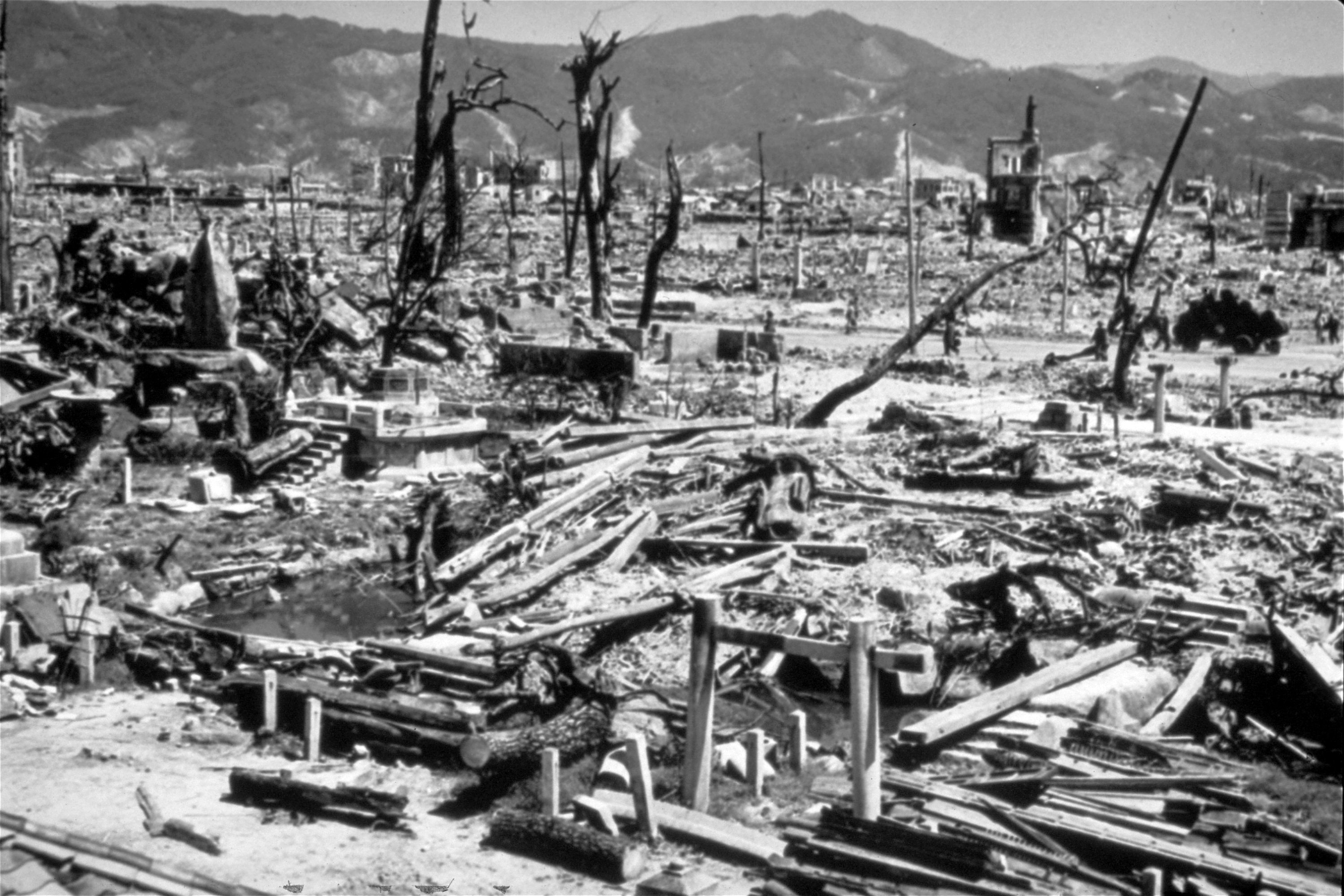 The destruction from the explosion of an atomic bomb in Hiroshima, Japan, Aug. 6, 1945. (AP Photo)