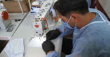 Protective face masks being produced in central Turkey's Konya, July 6, 2020. (AA File Photo)