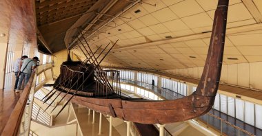 King Khufu's solar boat is displayed at a museum on the northern side of Khufu's Great Pyramid, in Giza, Egypt, Aug. 31, 2016. (REUTERS Photo)