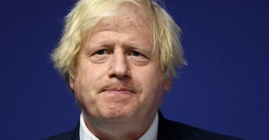 British Prime Minister Boris Johnson speaks at the Global Education Summit in London, U.K., July 29, 2021. (EPA-EFE Photo)