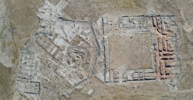 An aerial view from the archaeological site of Kuşaklı, Sivas, central Turkey, Aug. 6, 2021. (IHA Photo)