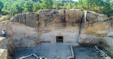 A general view from the Maltaş monument, Phrygian Valley, Afyonkarahisar, western Turkey, Aug. 7, 2021. (AA Photo)