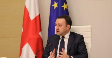 Georgia's Prime Minister Irakli Garibashvili during a press conference in Tbilisi, Georgia, July 31, 2021. (IHA Photo)