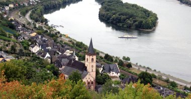 From the Rhein-Wisper-Glück circular trail, the view falls on Lorch am Rhein. (DPA Photo) 