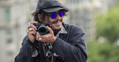 American actor Johnny Depp attends a photocall for his latest film "Minamata"  during BCN Film Festival at Hotel Casa Fuster in Barcelona, Spain, April 16, 2021. (Getty Images)