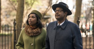 Jennifer Hudson as Aretha Franklin (L) and Forest Whitaker as C.L. Franklin (R) in a scene from "Respect." (MGM via AP)