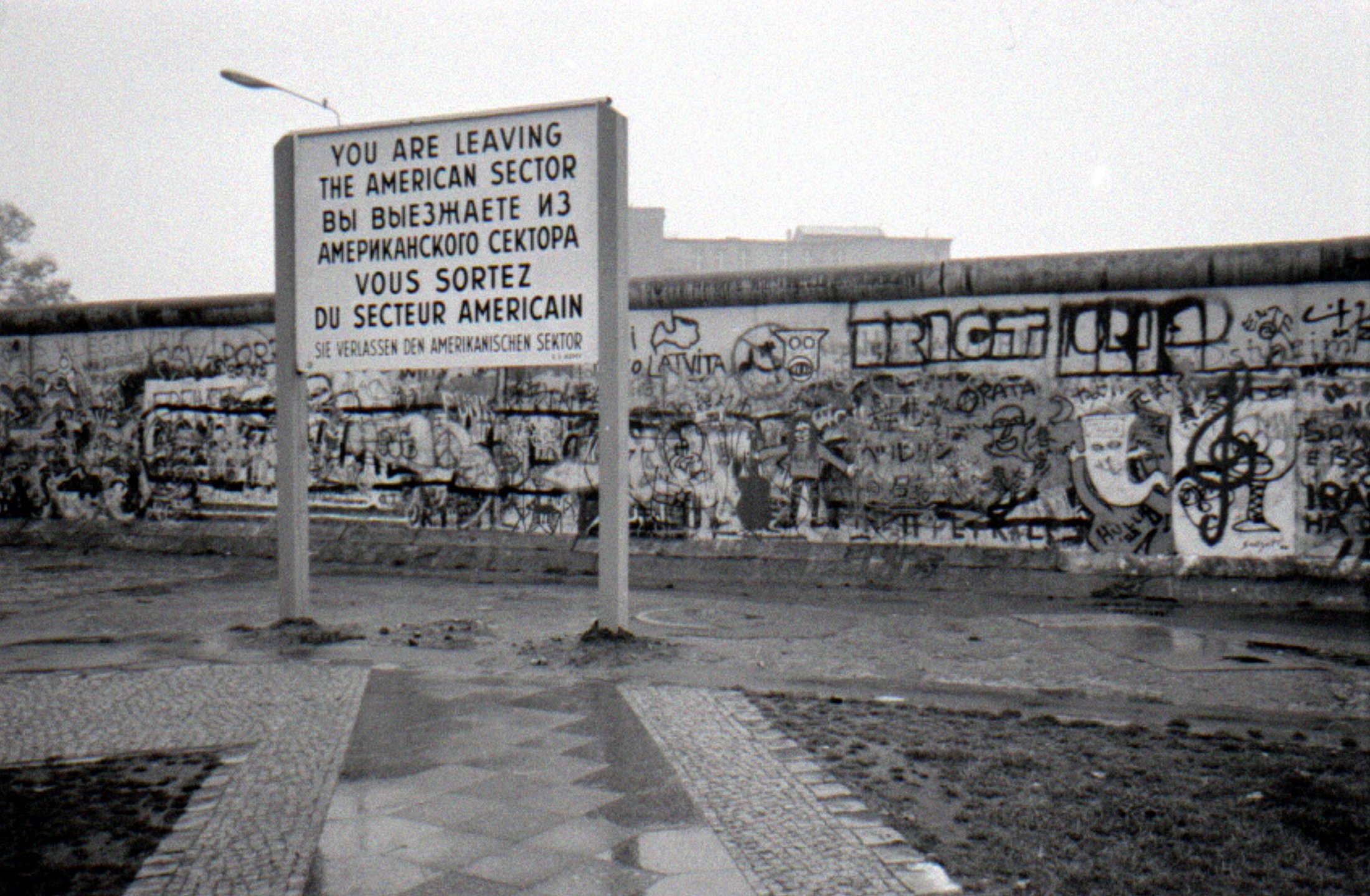The Berlin Wall can be seen in the Tiergarten district of Berlin, Germany, Oct. 1988. (Shutterstock Photo)