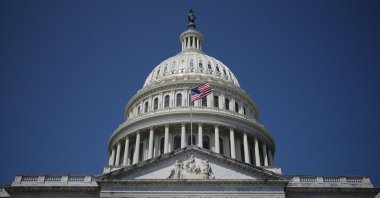 The national flag flies over the U.S. Capitol in Washington, D.C., U.S., Aug. 8, 2021. (AFP Photo)