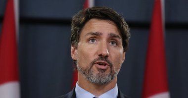 Canadian Prime Minister Justin Trudeau speaks at a news conference in Ottawa, Canada,  Jan. 17, 2020. (AFP Photo)