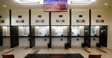 General view of the consular section at the U.S. Embassy in Kabul, Afghanistan, July 30, 2021. (Reuters Photo)