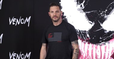 Tom Hardy attends a photo call for "Venom" on Sept. 27, 2018, in Los Angeles. (AP Photo) 