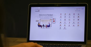 Turkish e-commerce company Trendyol is accessed on a laptop, Oct. 13, 2020. (AA Photo)

