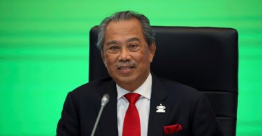 Malaysia's Prime Minister Muhyiddin Yassin speaks during opening remarks for the virtual APEC Economic Leaders Meeting 2020, in Kuala Lumpur, Malaysia November 20, 2020. (Reuters Photo)
