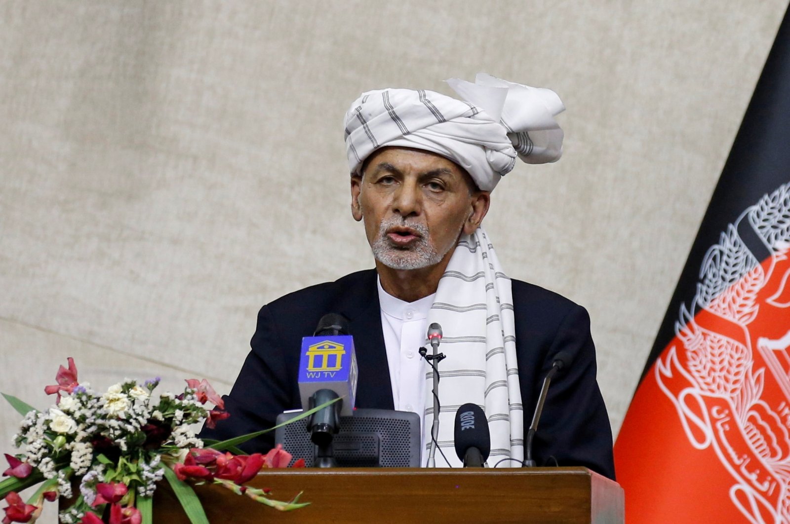 Afghan President Ashraf Ghani speaks at the parliament in Kabul, Afghanistan, Aug. 2, 2021. (Reuters File Photo)