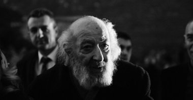 Ara Güler photographed during the honorary doctorate of Mimar Sinan Fine Arts University (MSGSÜ) in Istanbul, March 5, 2013. (Photo by İlhami Yıldırım) 
