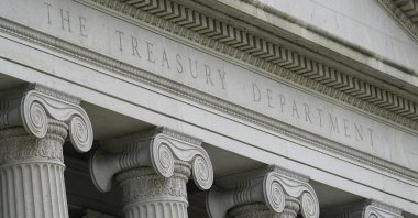 The U.S. Treasury building in Washington, the U.S., May 4, 2021. (AP Photo)